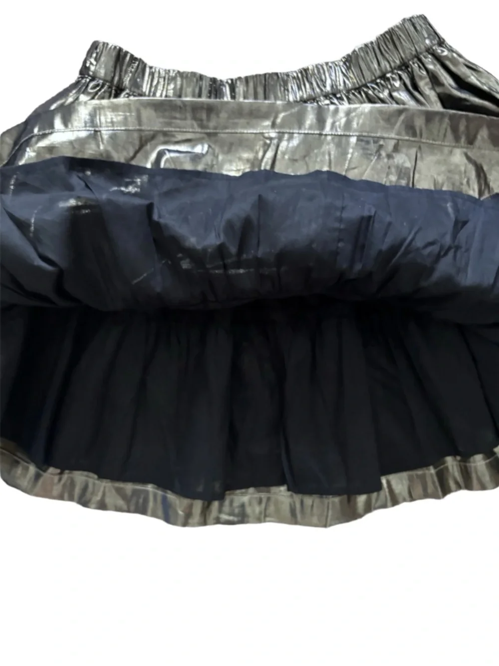 NWT Gap Kids metallic balloon skirt in a gunmetal gray color -XXL 14/16